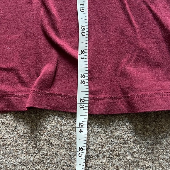 Lands End Maroon Turtleneck Long Sleeve Shirt Top Womens Large Cotton Base Layer - Picture 9 of 11